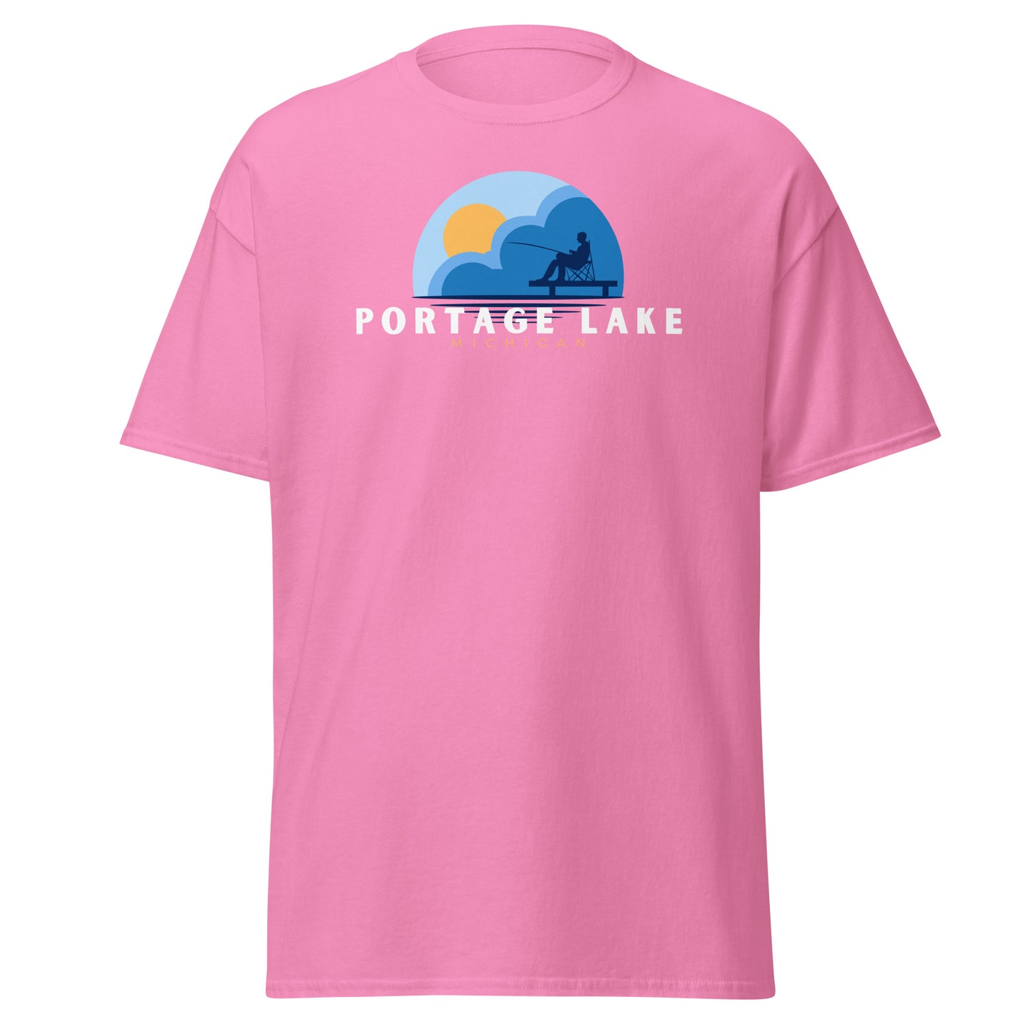 Portage Lake Dock Fishing Tee