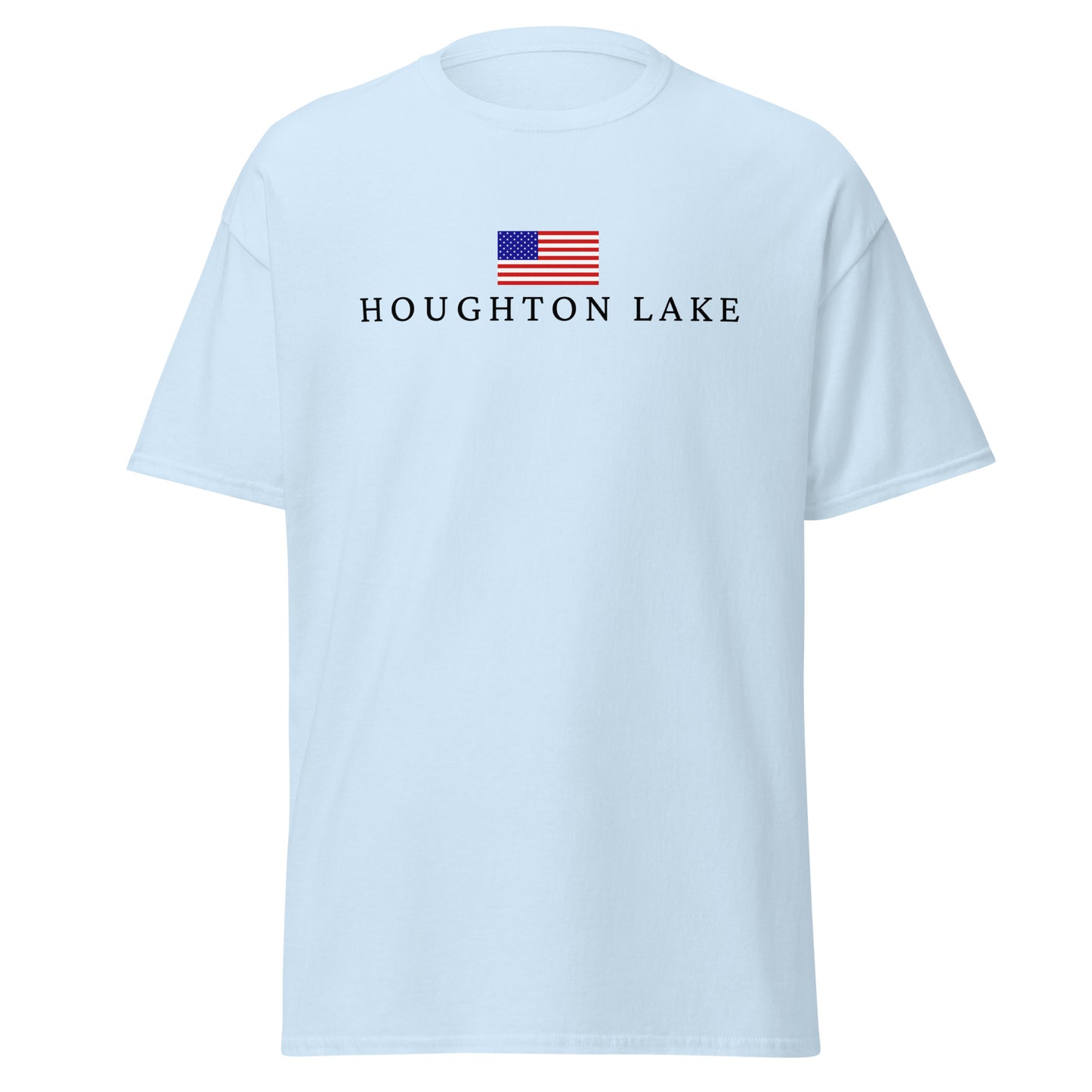 Houghton Lake American Flag Tee