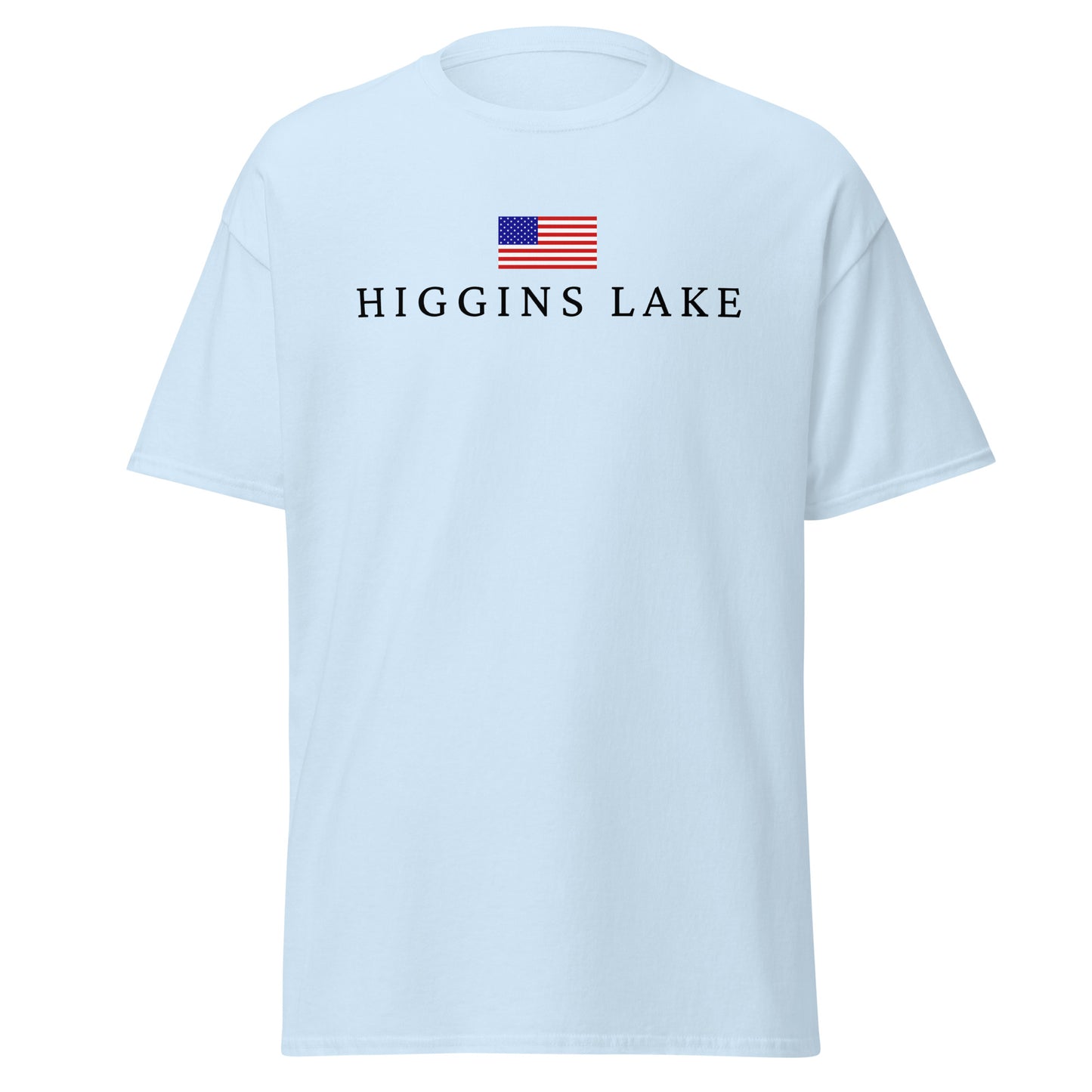 Higgins Lake American Flag Tee