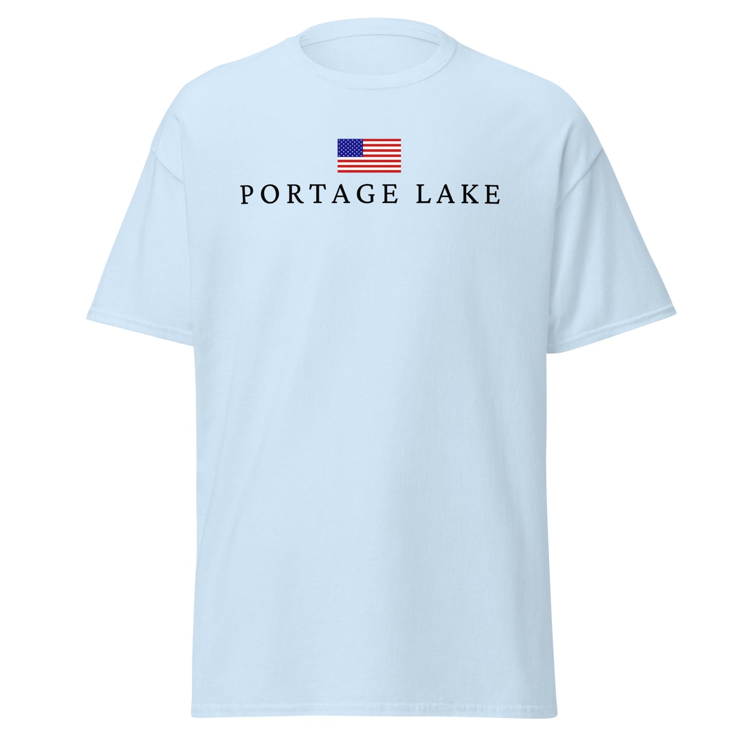 Portage Lake American Flag Tee