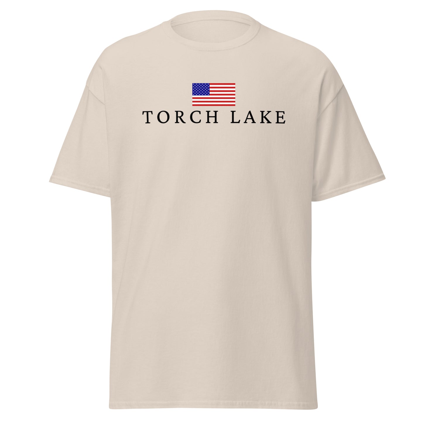 Torch Lake American Flag Tee