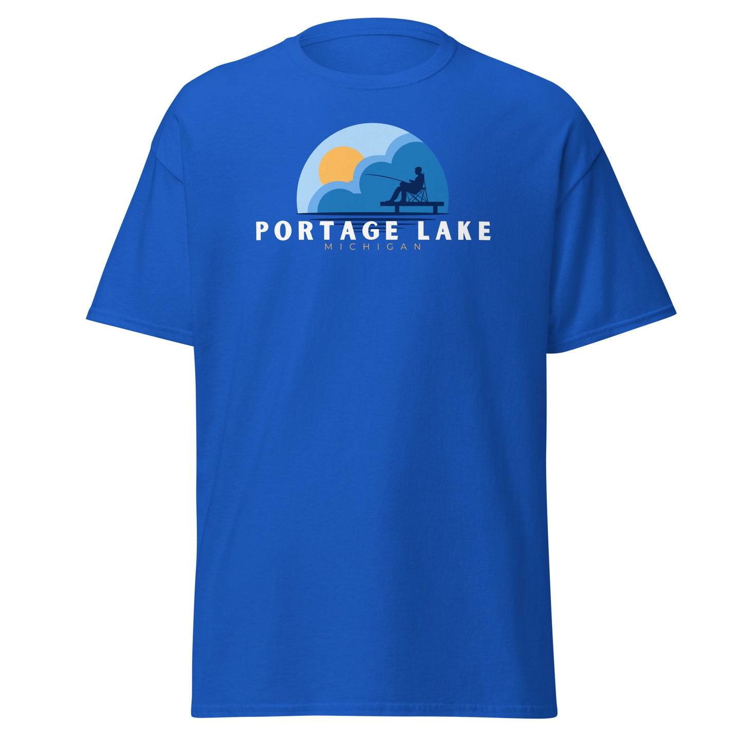 Portage Lake Dock Fishing Tee