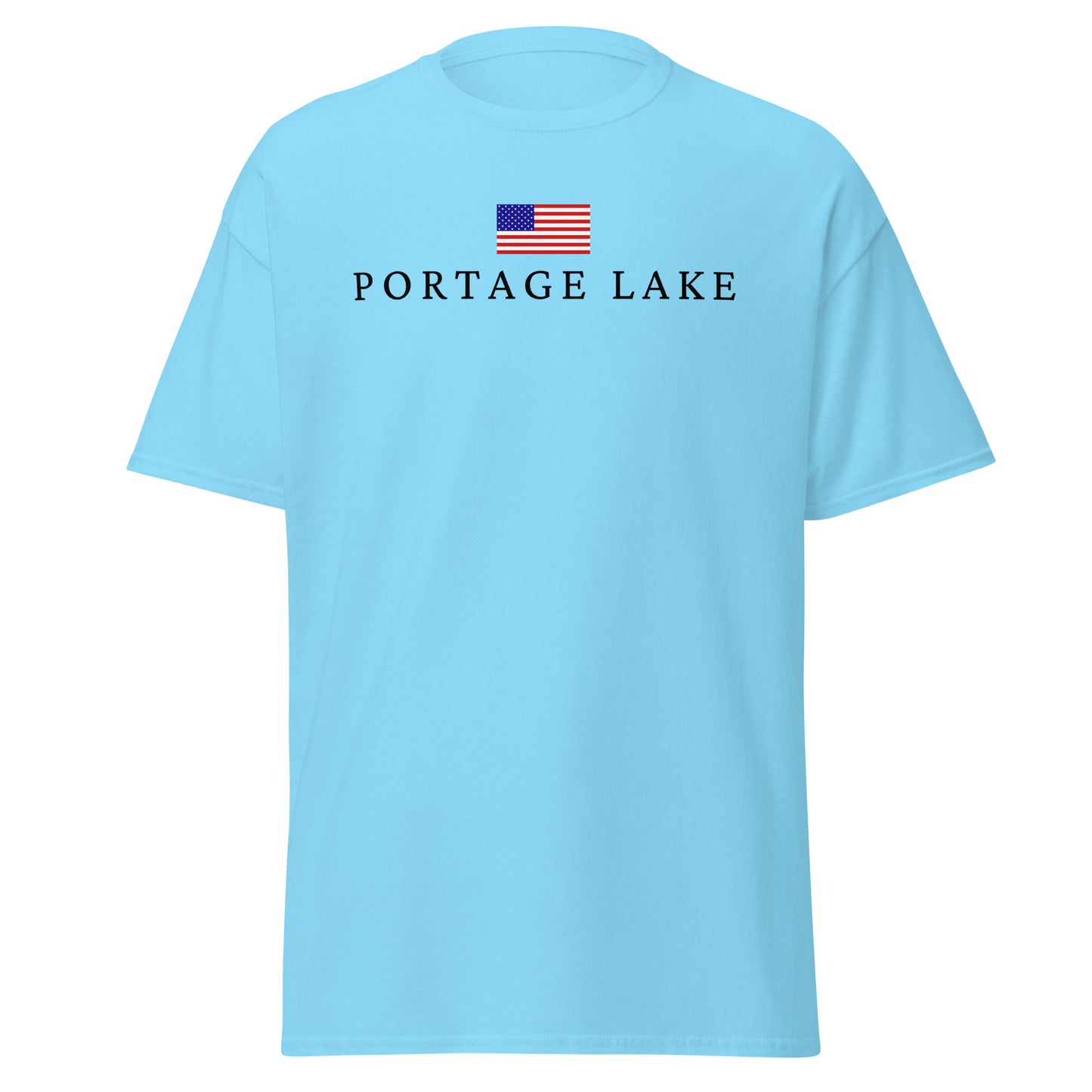 Portage Lake American Flag Tee