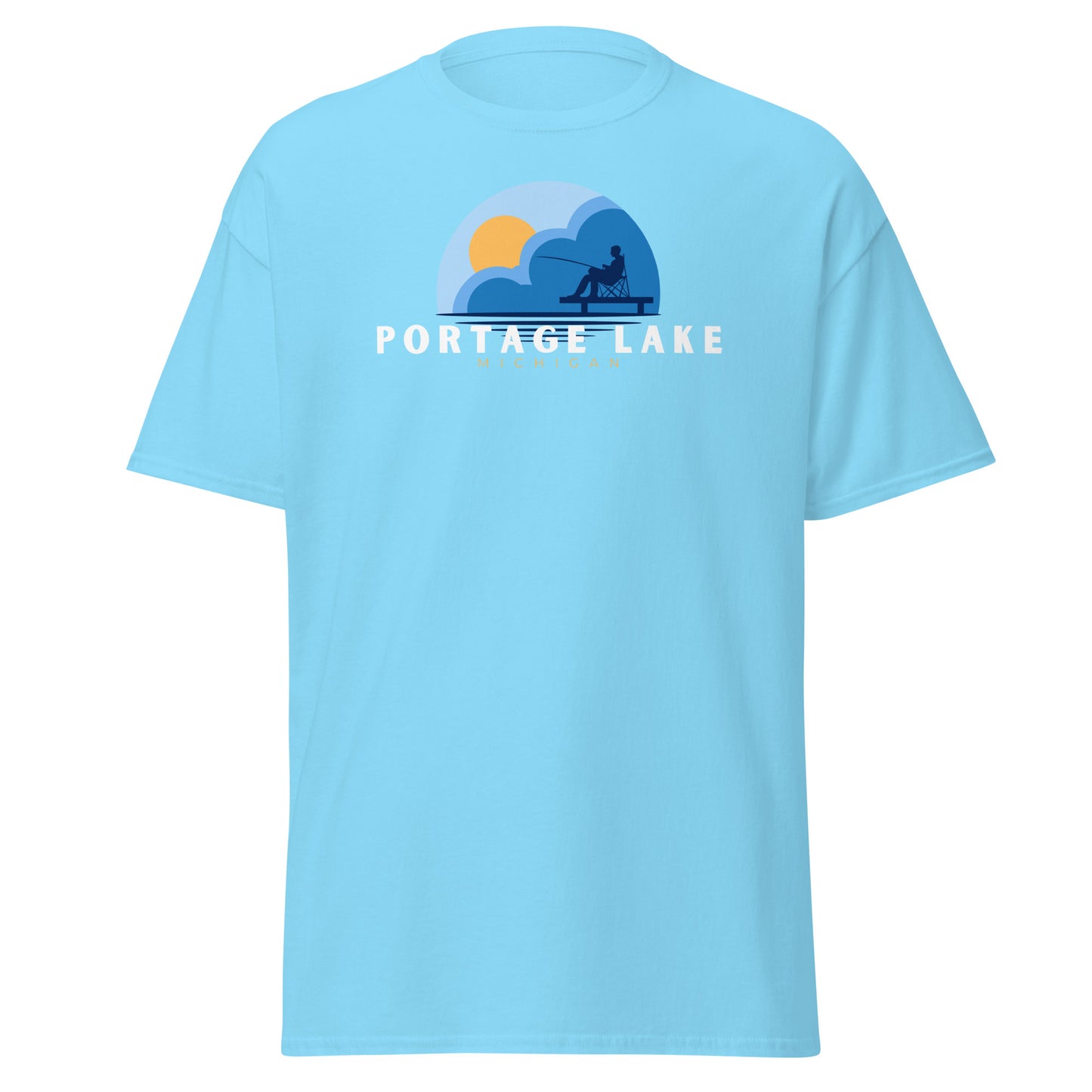 Portage Lake Dock Fishing Tee