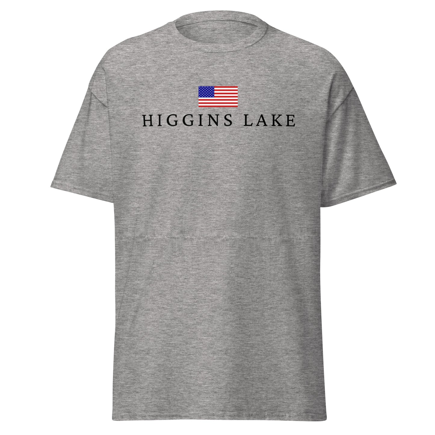 Higgins Lake American Flag Tee