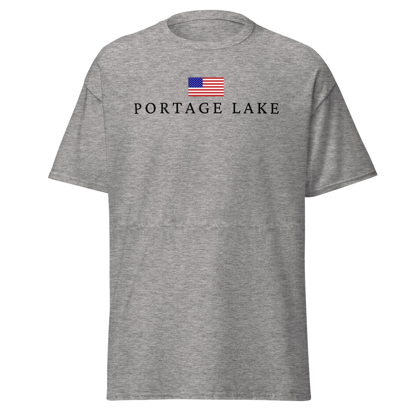 Portage Lake American Flag Tee