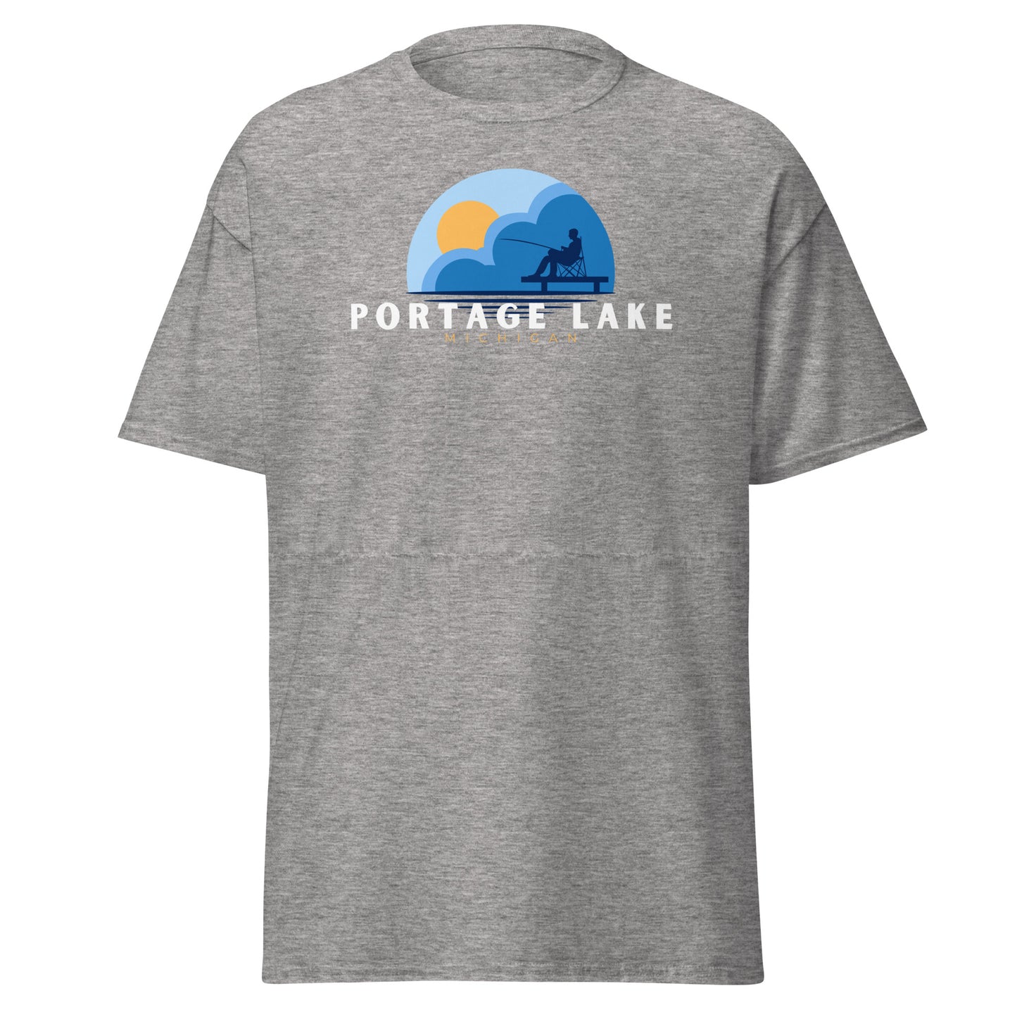 Portage Lake Dock Fishing Tee