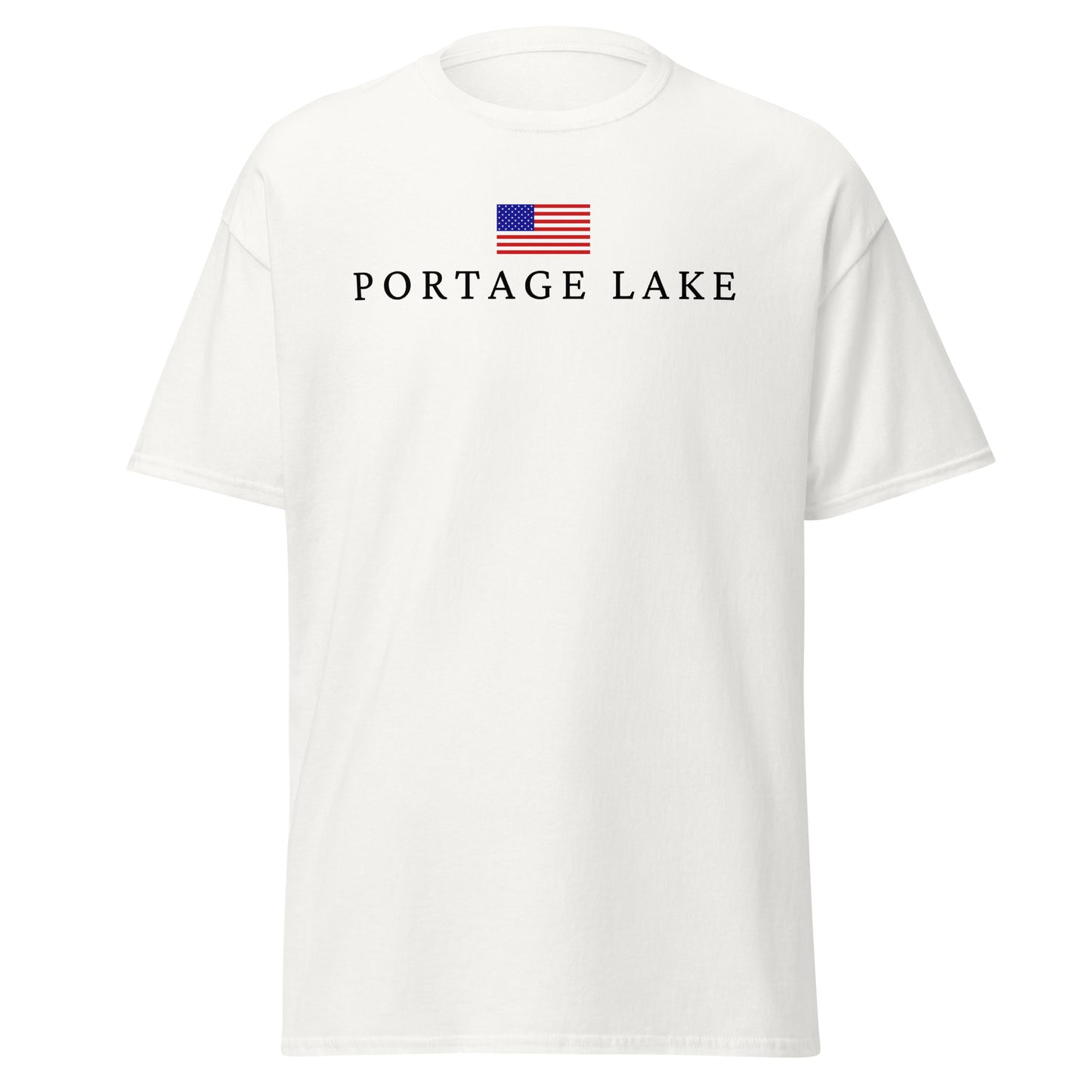 Portage Lake American Flag Tee