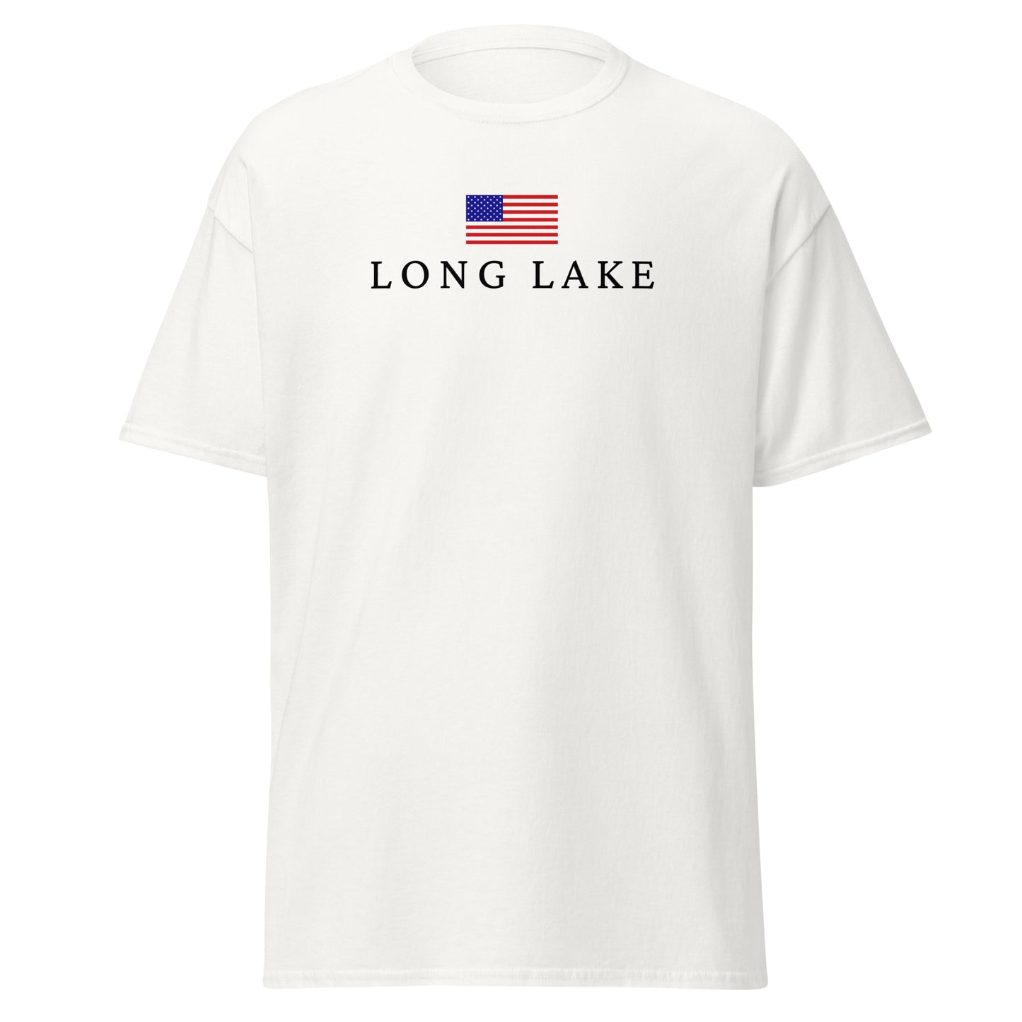 Long Lake American Flag Tee