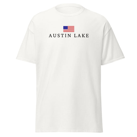 Austin Lake American Flag Tee