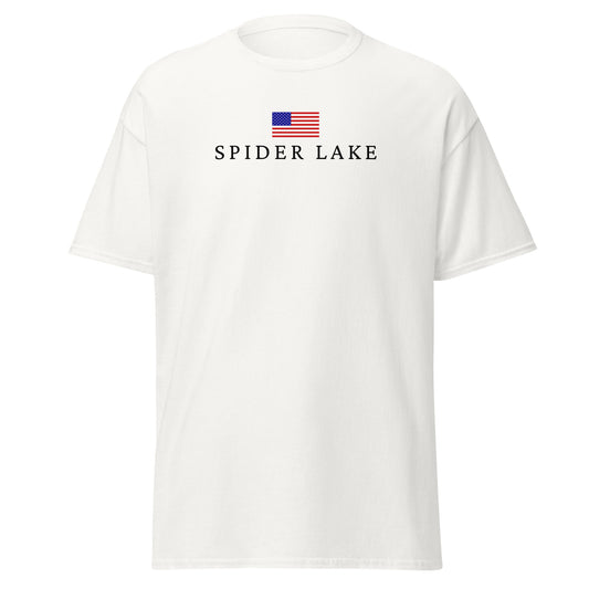 Spider Lake American Flag Tee