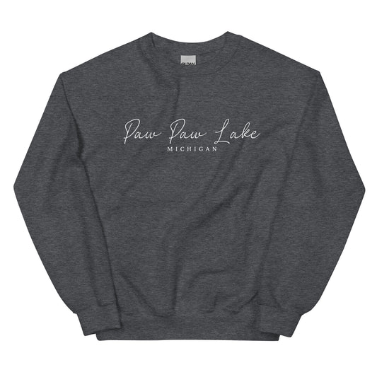 Paw Paw Lake Script Sweatshirt