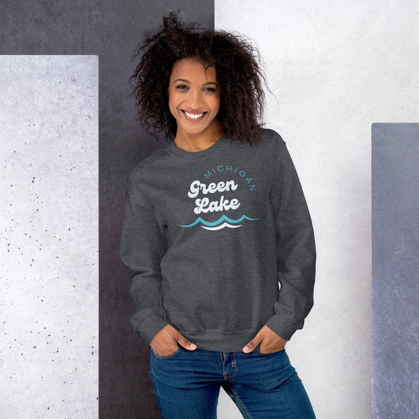 Green Lake Waves Sweatshirt