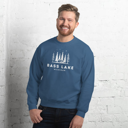 Bass Lake Night Camping Sweatshirt