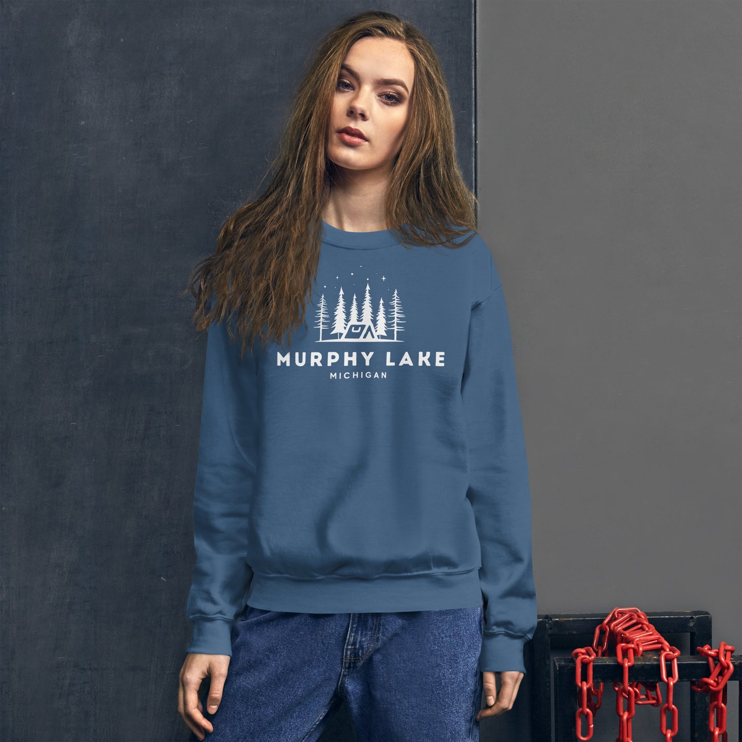 Murphy Lake Night Camping Sweatshirt