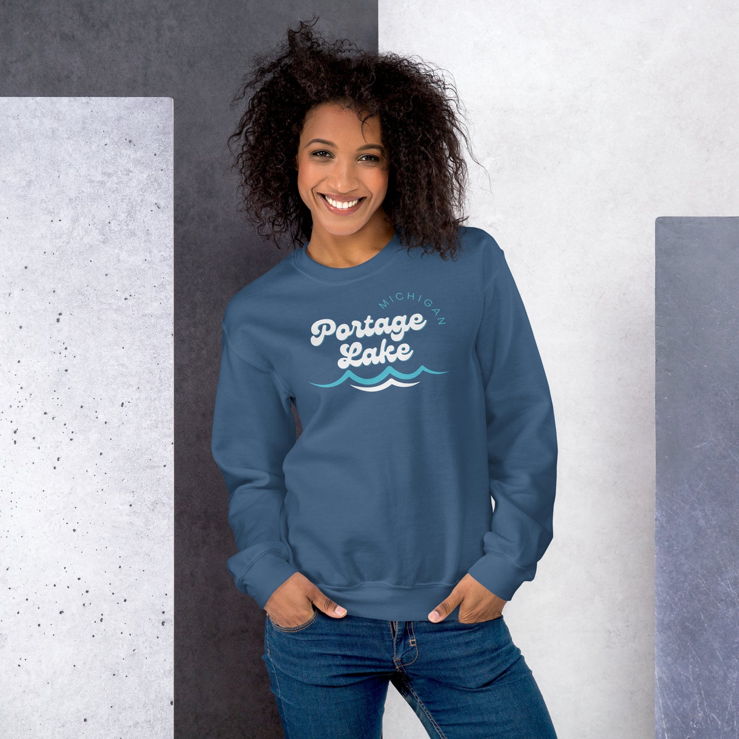 Portage Lake Waves Sweatshirt