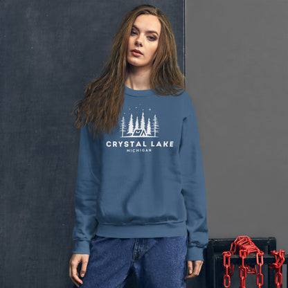 Crystal Lake Night Camping Sweatshirt