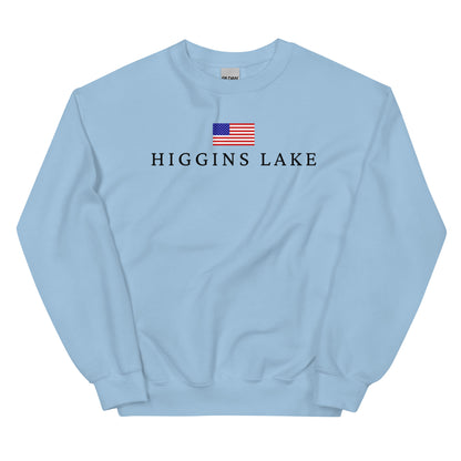 Higgins Lake American Flag Sweatshirt