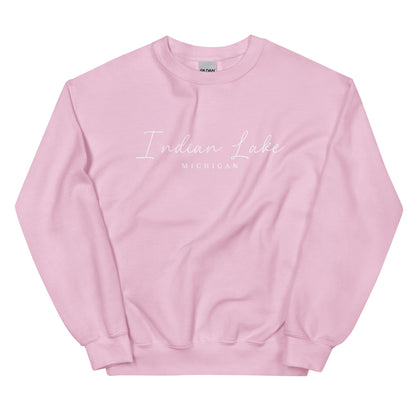 Indian Lake Script Sweatshirt