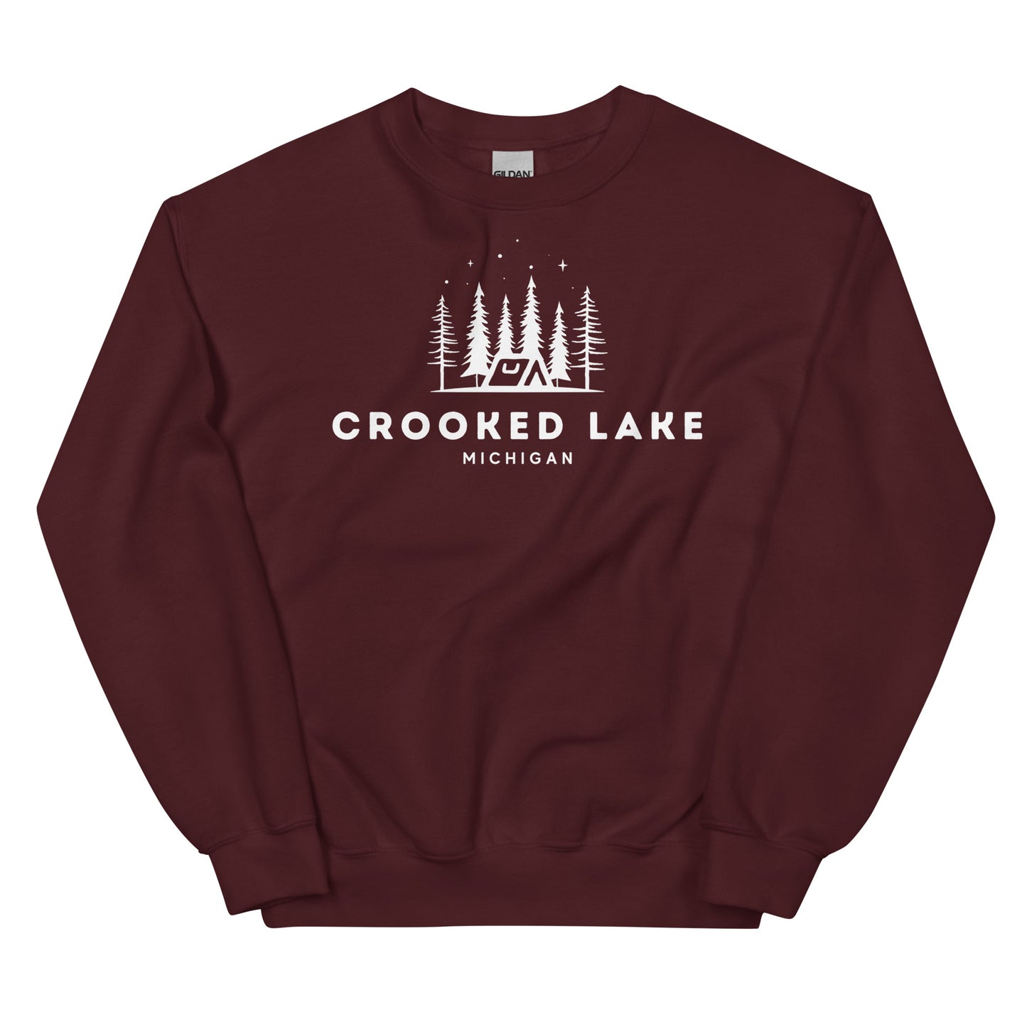 Crooked Lake Night Camping Sweatshirt