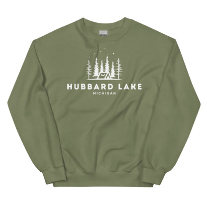 Hubbard Lake Night Camping Sweatshirt