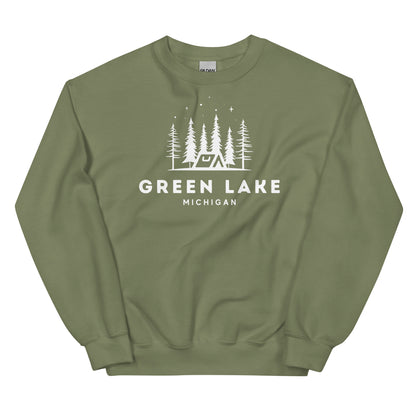 Green Lake Night Camping Sweatshirt