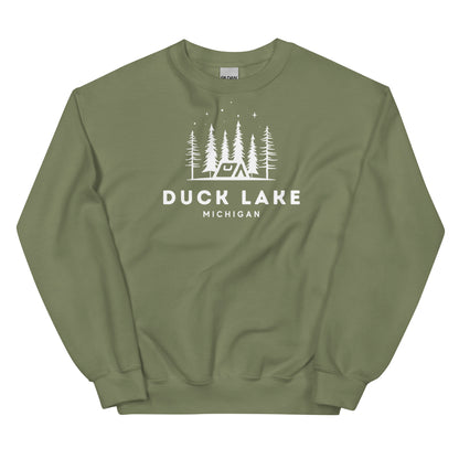 Duck Lake Night Camping Sweatshirt