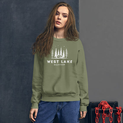 West Lake Night Camping Sweatshirt