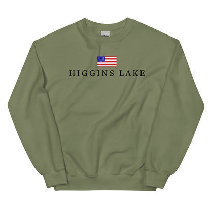 Higgins Lake American Flag Sweatshirt