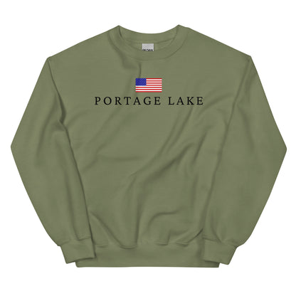 Portage Lake American Flag Sweatshirt