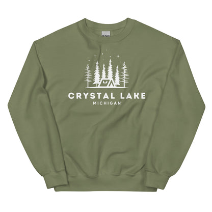 Crystal Lake Night Camping Sweatshirt