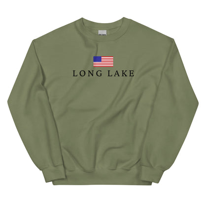 Long Lake American Flag Sweatshirt