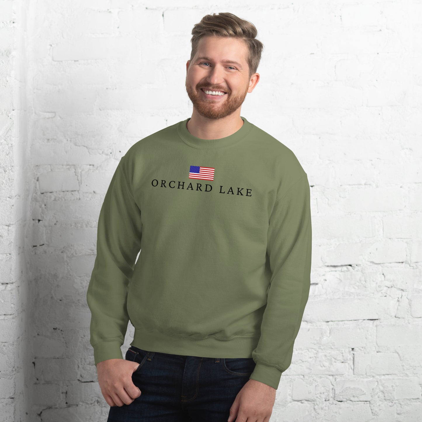 Orchard Lake American Flag Sweatshirt