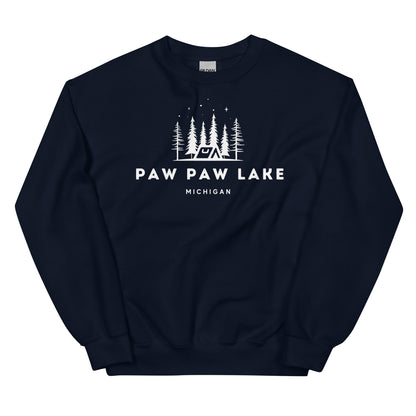 Paw Paw Lake Night Camping Sweatshirt