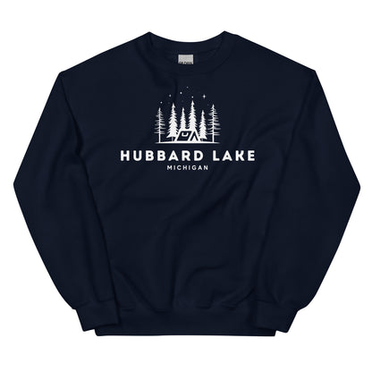 Hubbard Lake Night Camping Sweatshirt