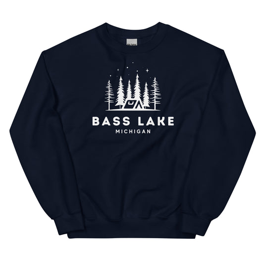 Bass Lake Night Camping Sweatshirt