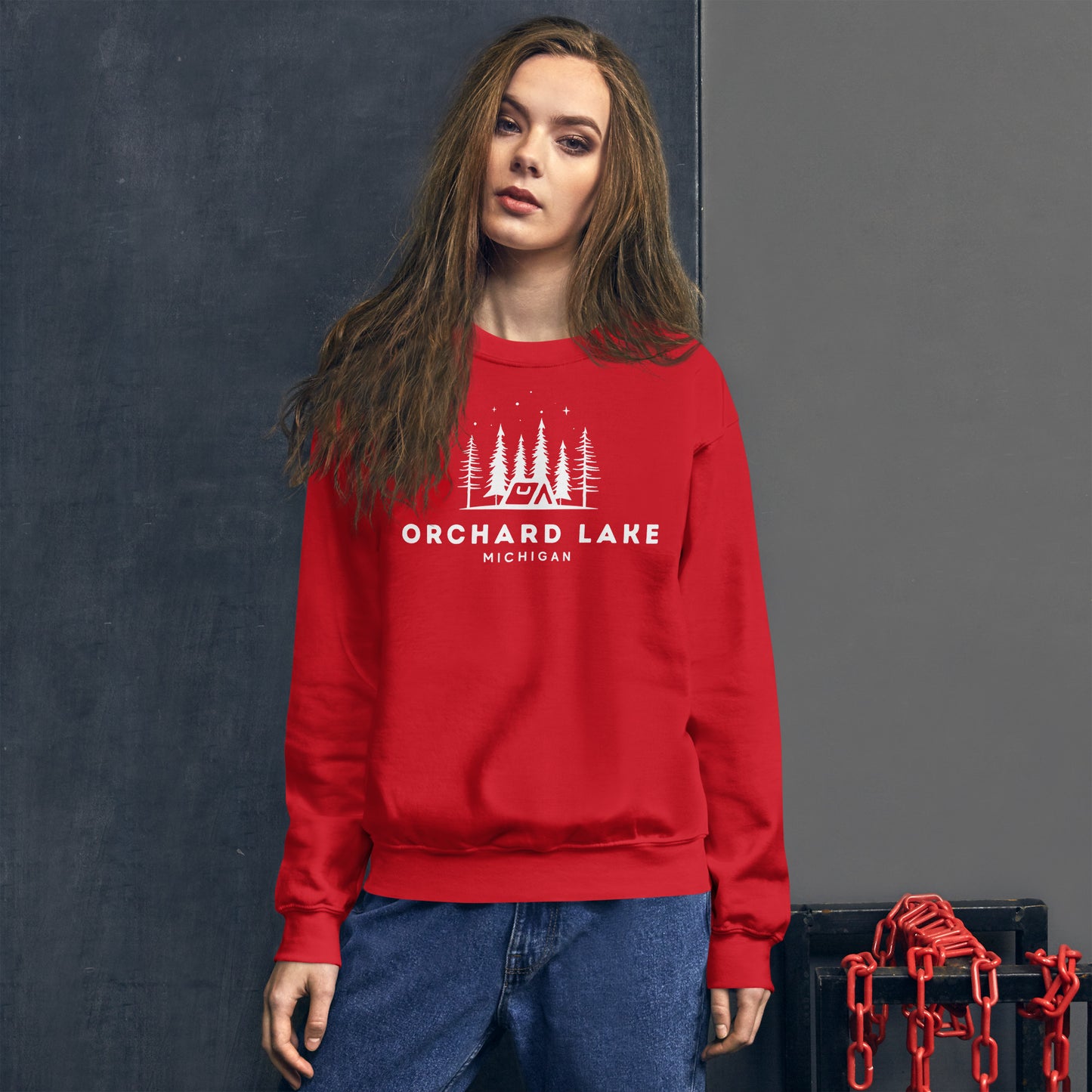 Orchard Lake Night Camping Sweatshirt