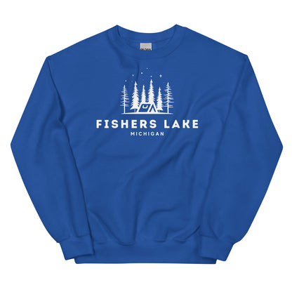 Fishers Lake Night Camping Sweatshirt