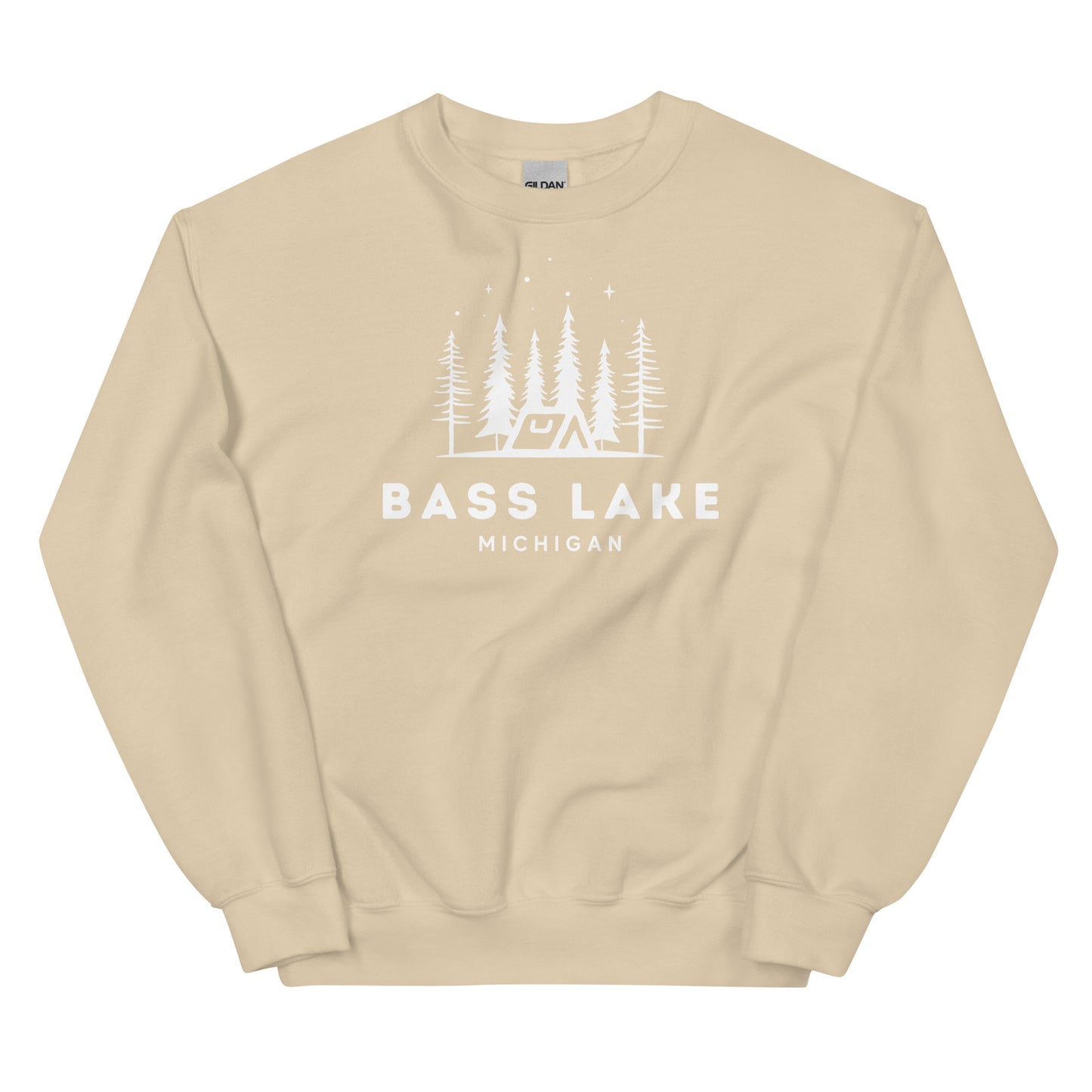 Bass Lake Night Camping Sweatshirt