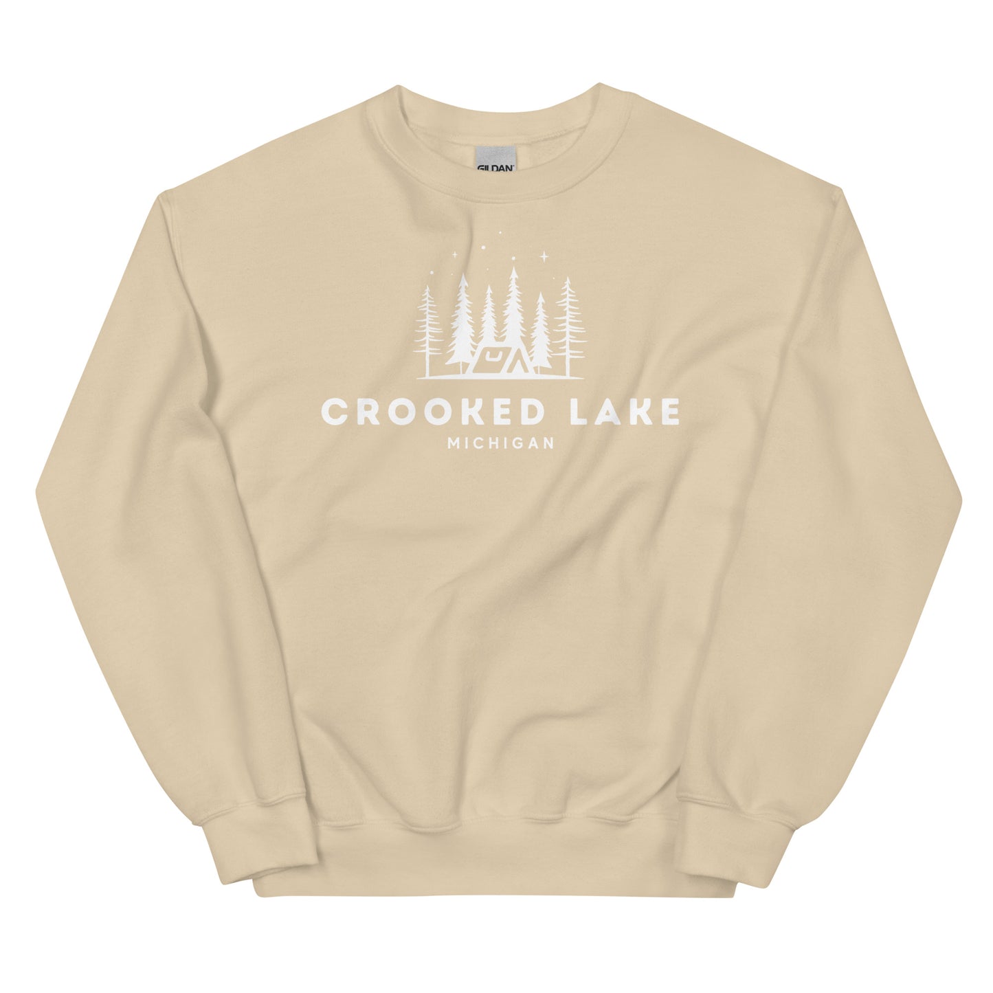 Crooked Lake Night Camping Sweatshirt