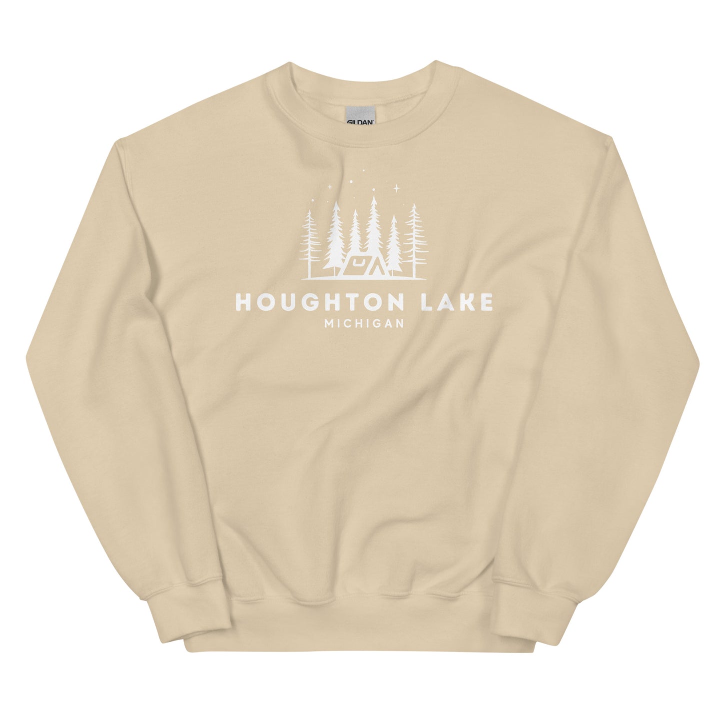 Houghton Lake Night Camping Sweatshirt