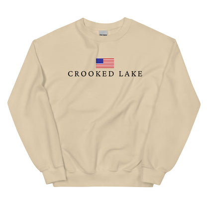 Crooked Lake American Flag Sweatshirt