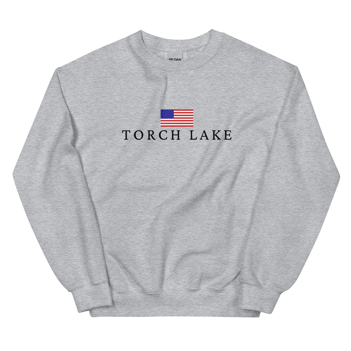 Torch Lake American Flag Sweatshirt