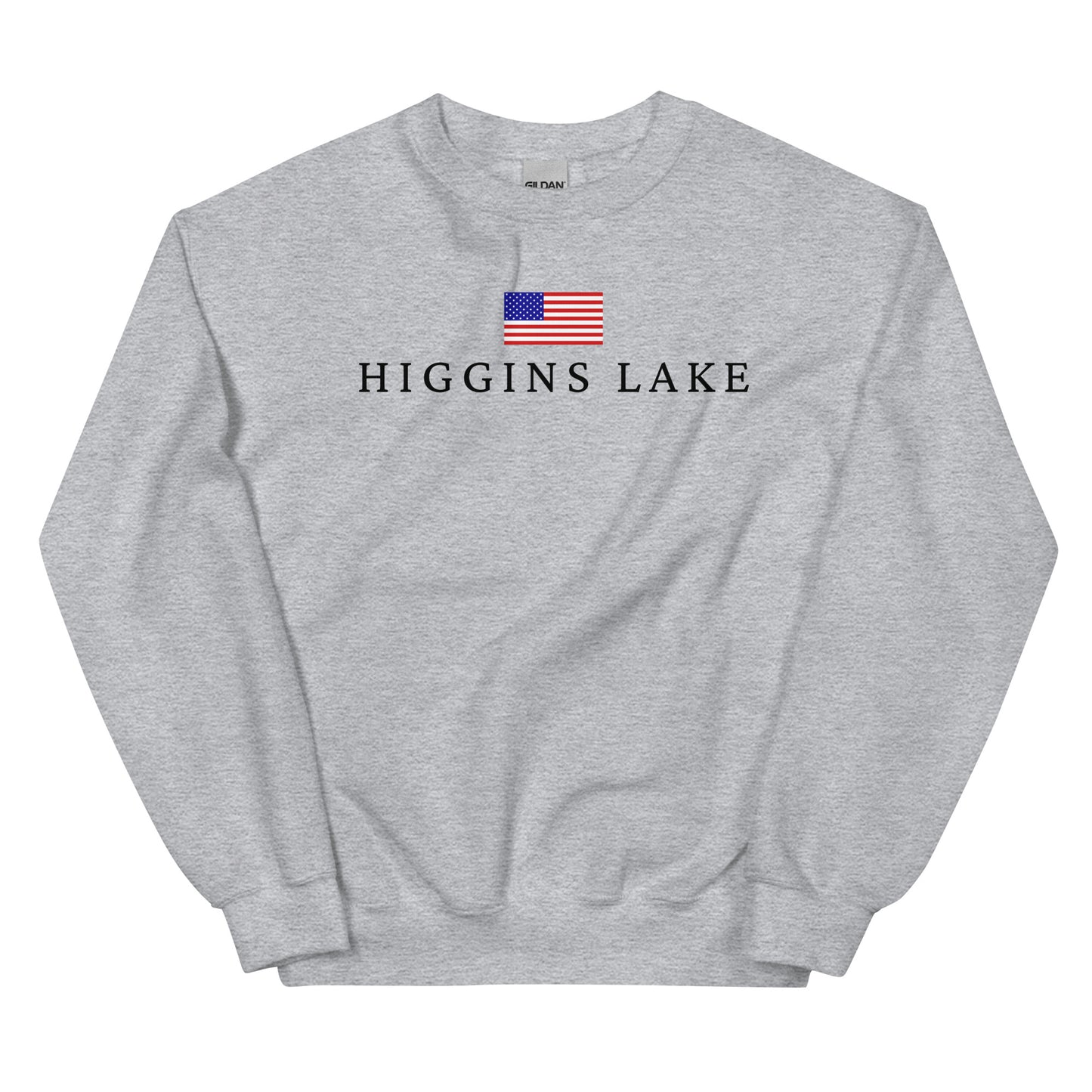 Higgins Lake American Flag Sweatshirt