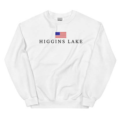 Higgins Lake American Flag Sweatshirt