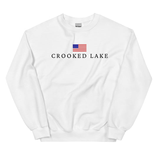 Crooked Lake American Flag Sweatshirt