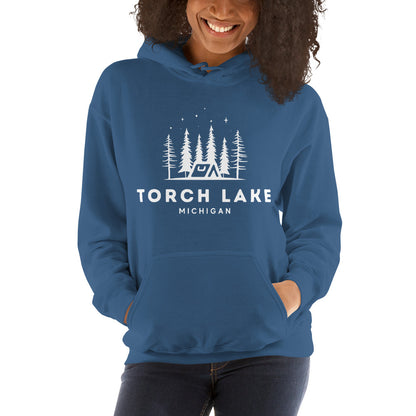 Torch Lake Night Camping Hoodie