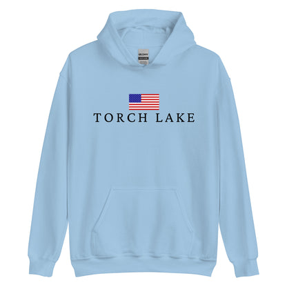 Torch Lake American Flag Hoodie