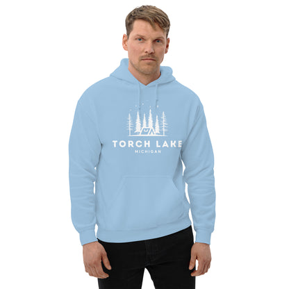 Torch Lake Night Camping Hoodie