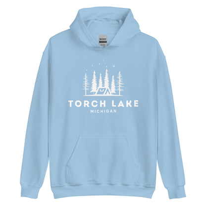 Torch Lake Night Camping Hoodie